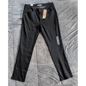 Levi's Mid Rise Skinny Jeans - Black - Size 16L/33